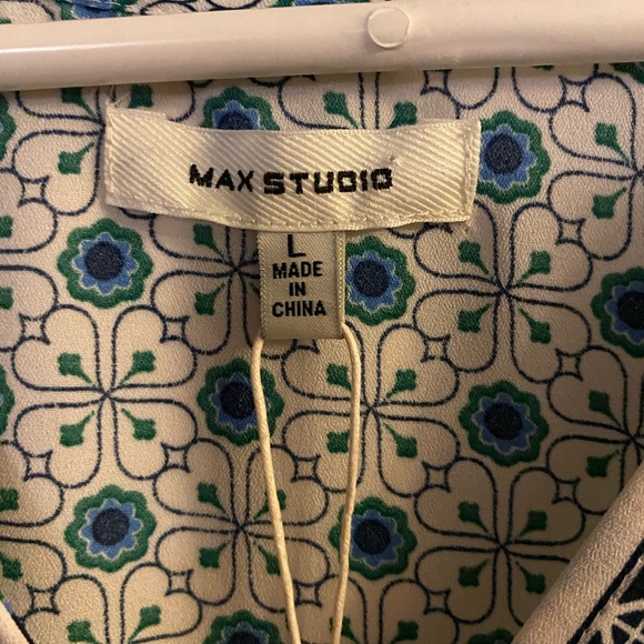 Max Studio shortsleeved wrap blouse lovely print - Picture 5 of 6